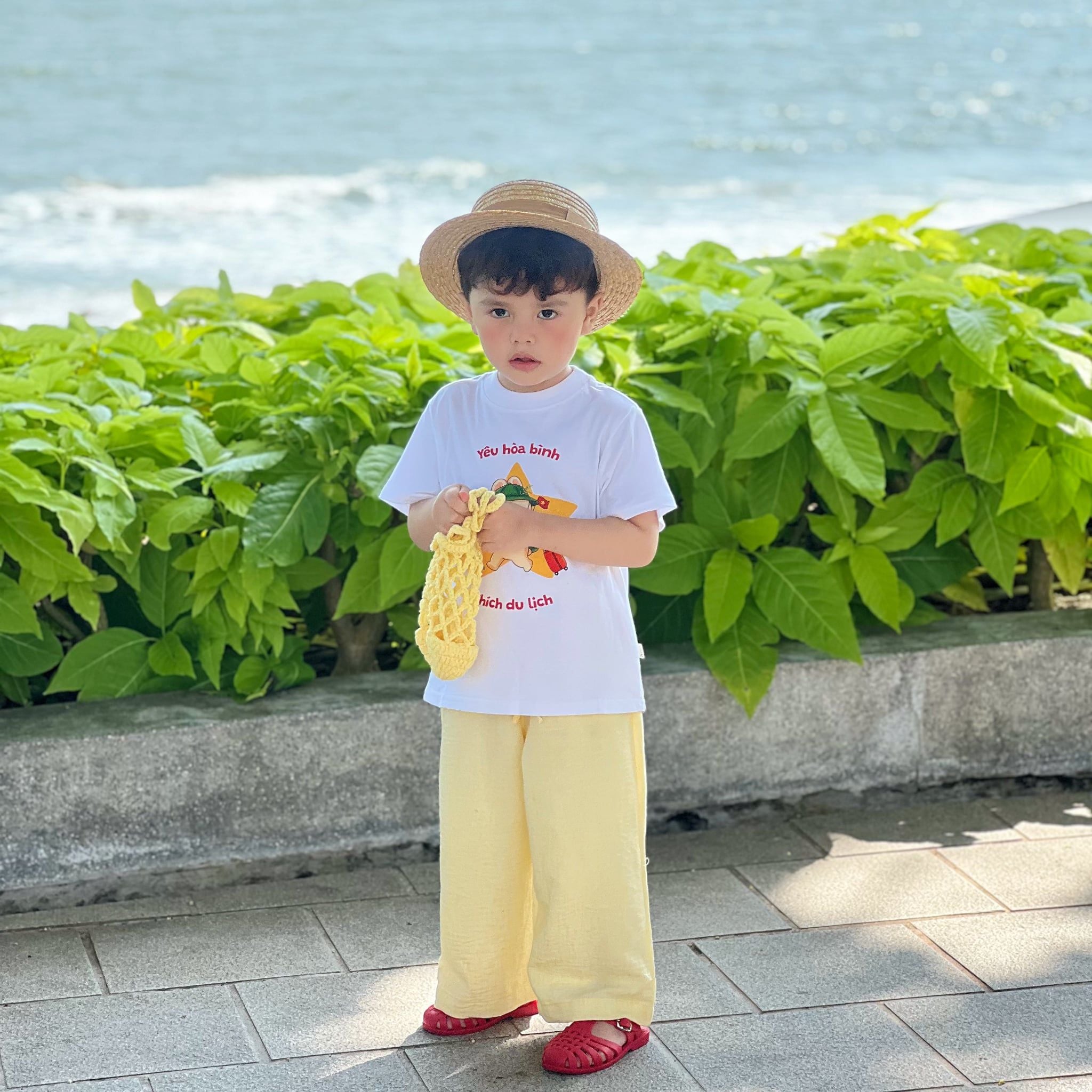 Quần dài linen trơn cho bé trai bé gái À Ú