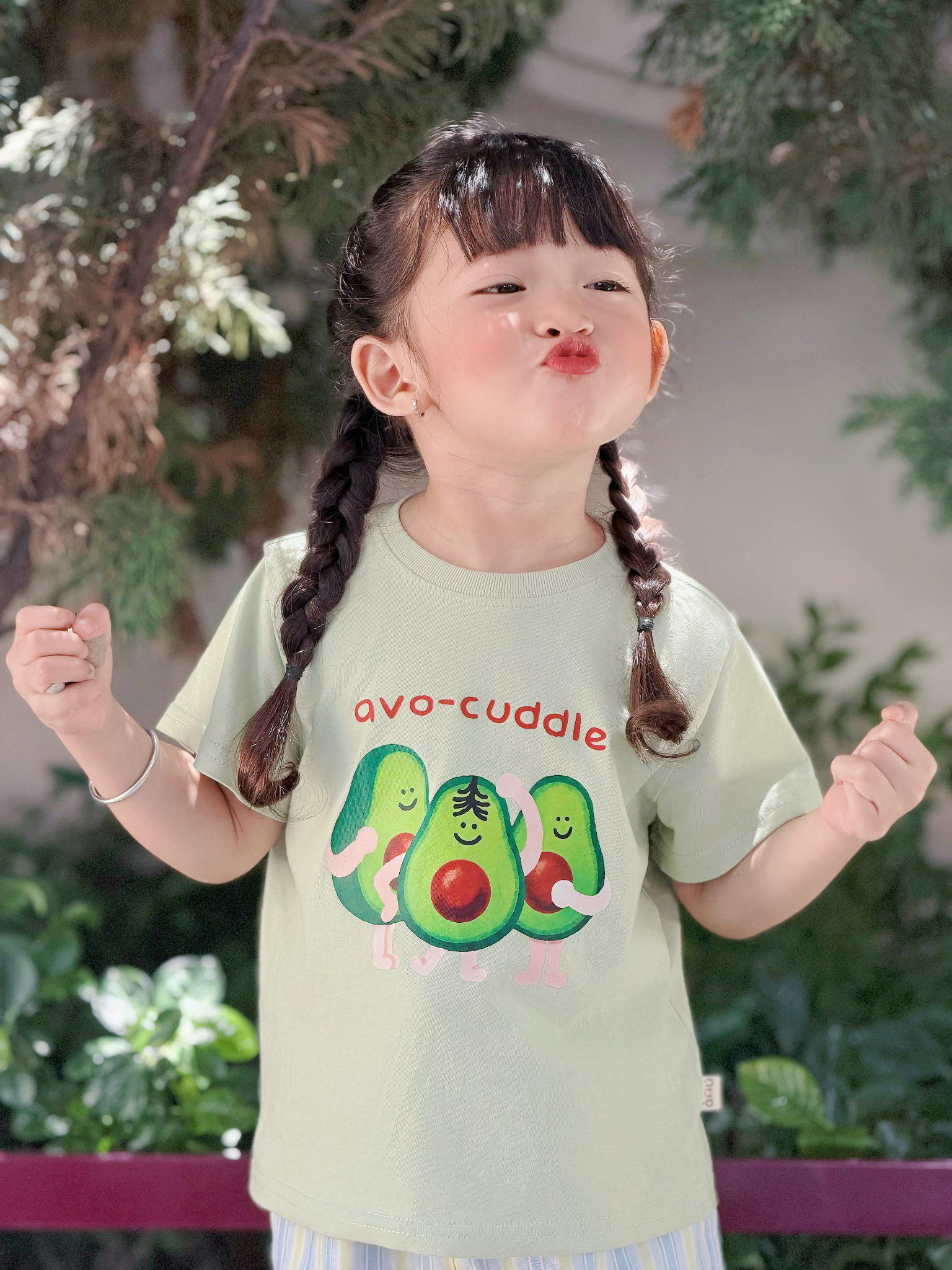  Áo thun tay ngắn in hình trái bơ cho bé trai bé gái À Ú 