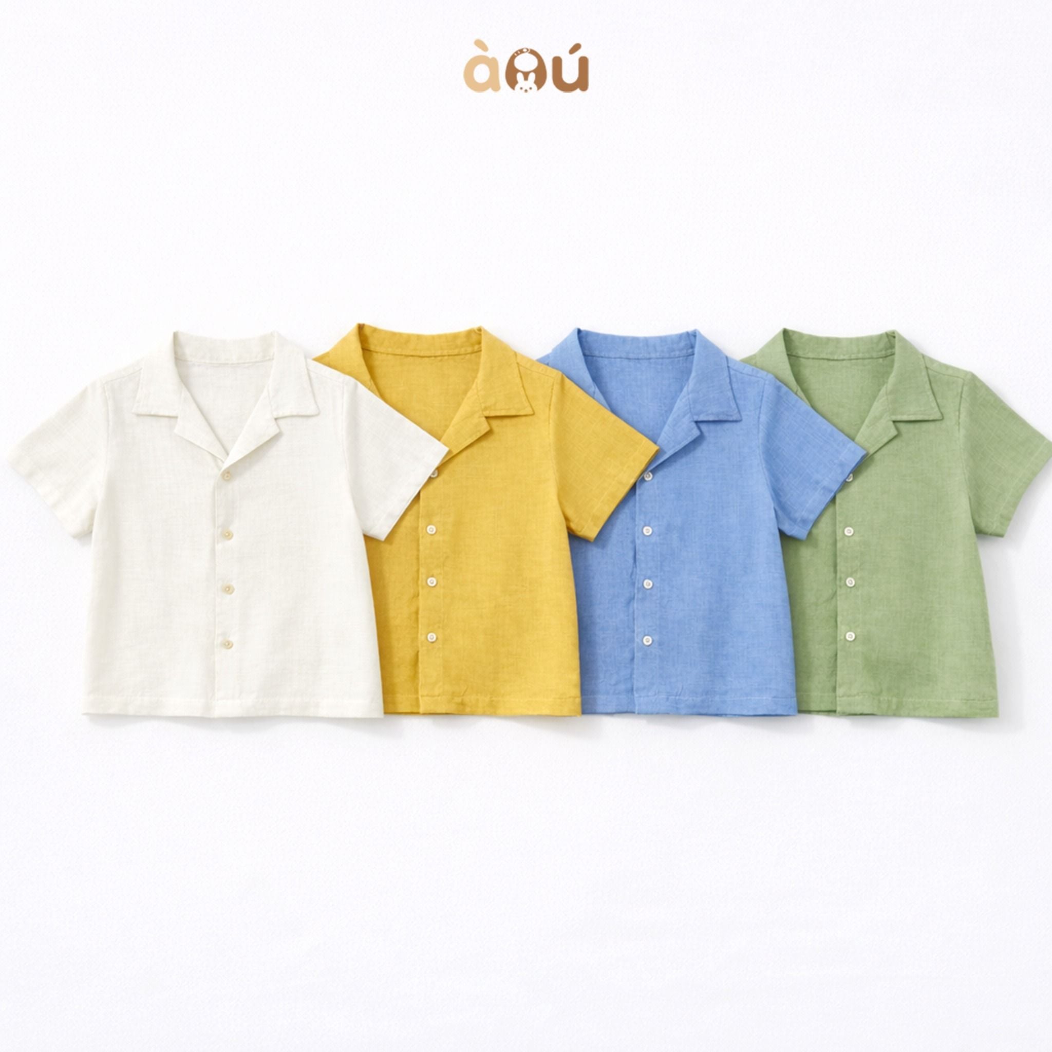 Áo somi tay ngắn linen trơn