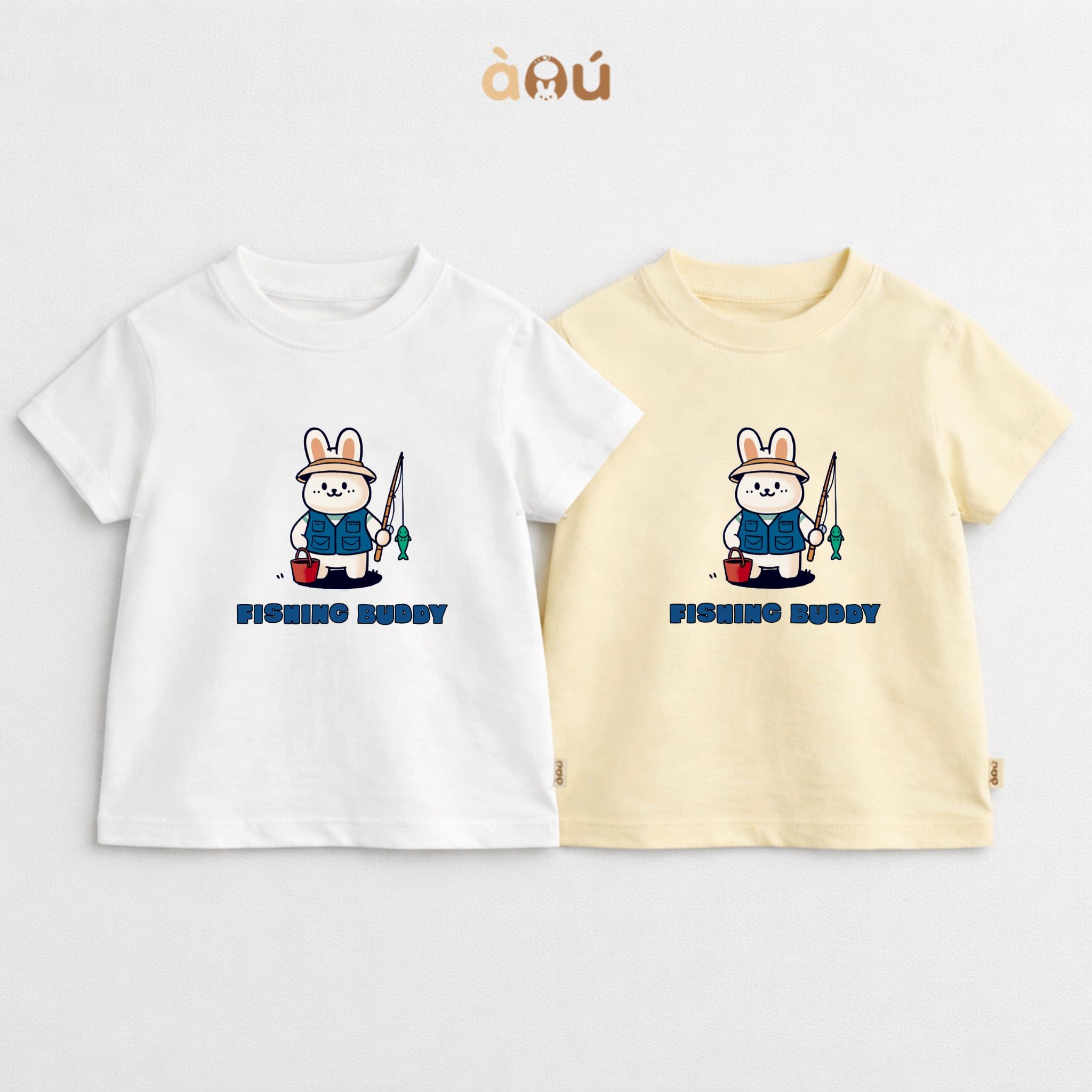 Áo thun tay ngắn in hình Summer 03 Thỏ câu cá