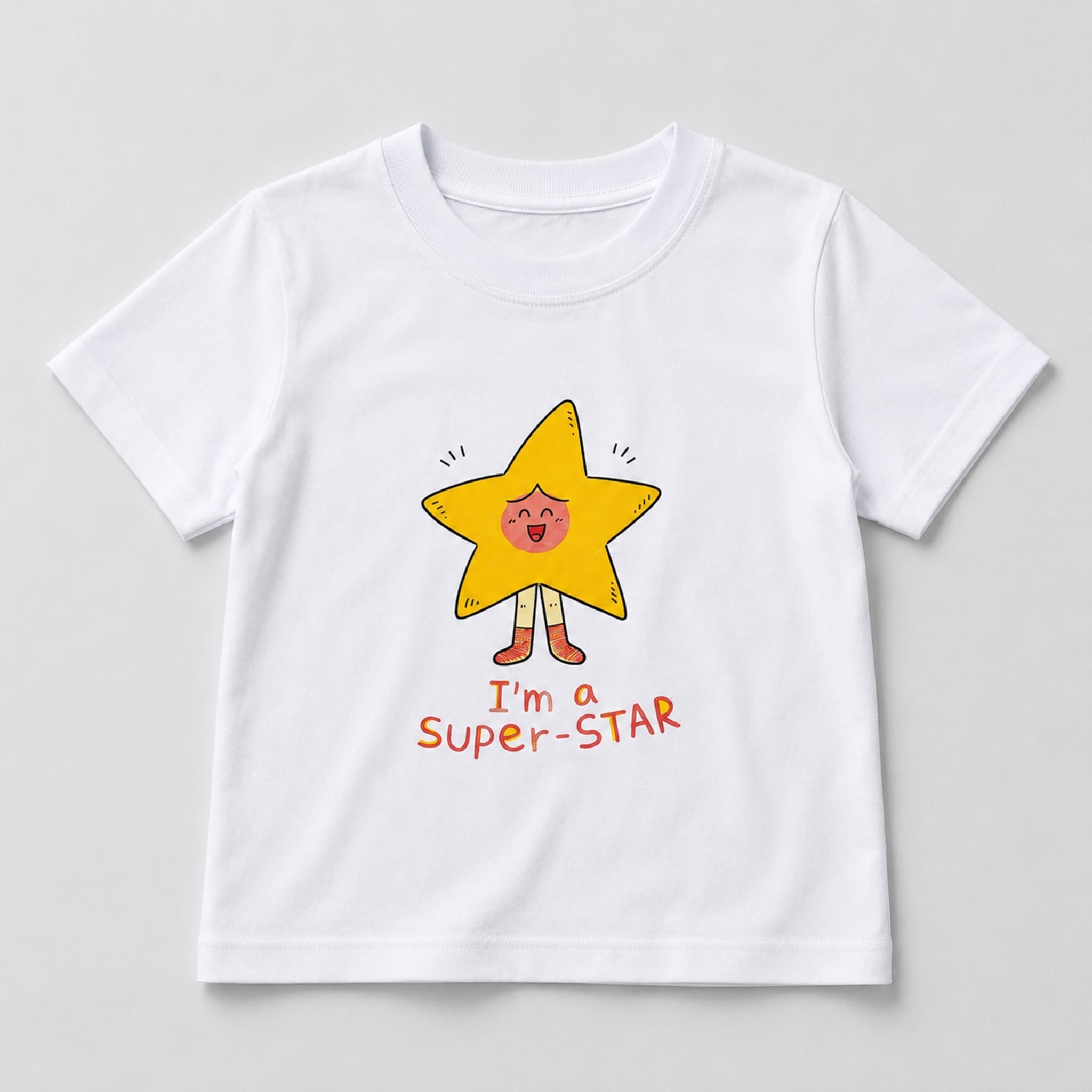 Áo thun tay ngắn in hình Super Star