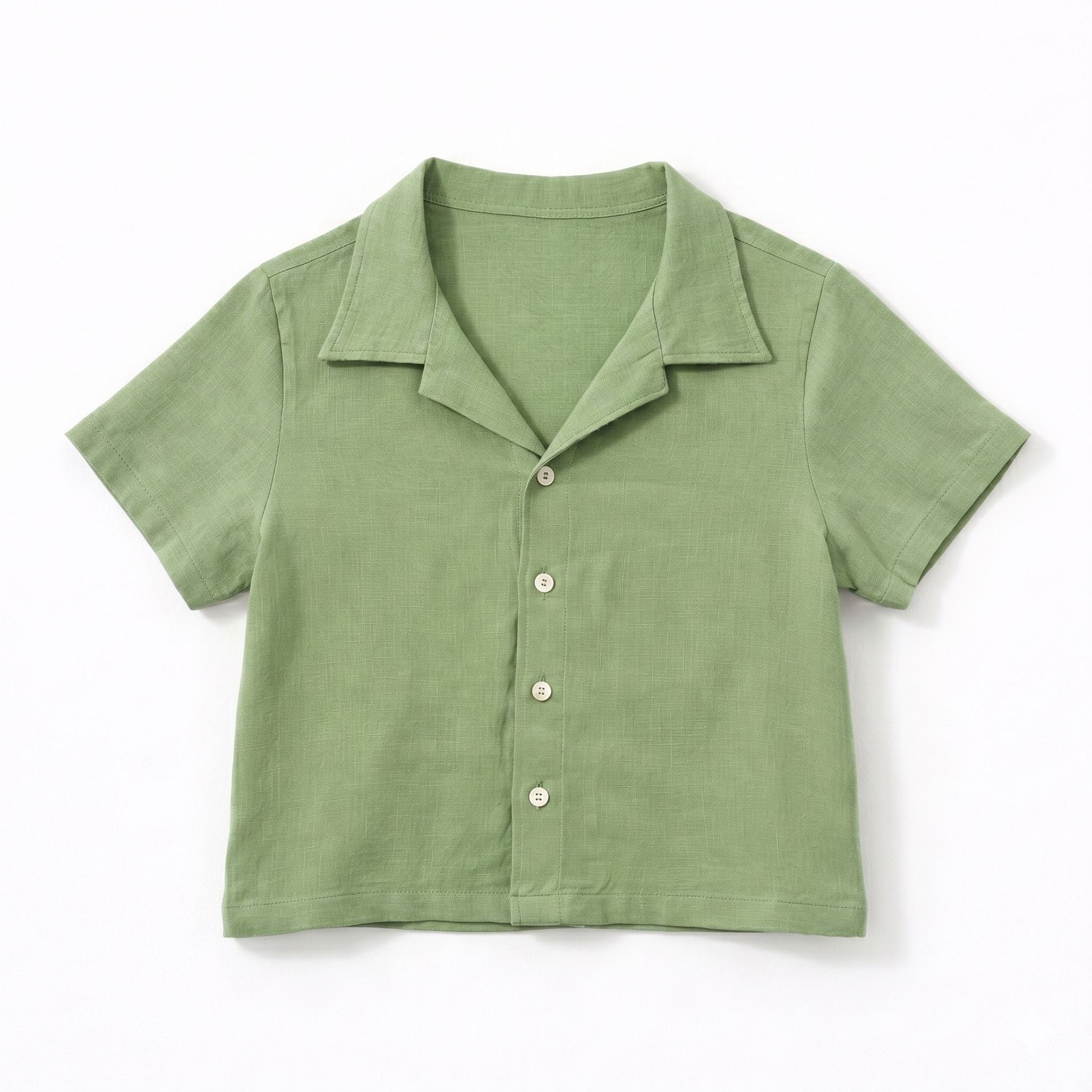 Áo somi tay ngắn linen trơn
