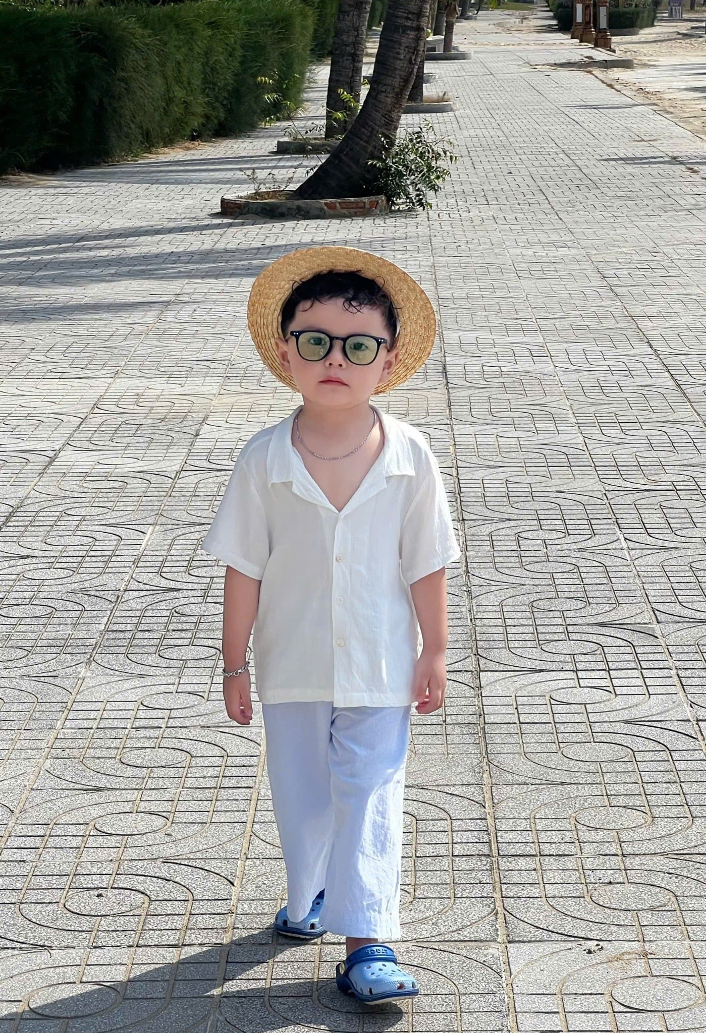Quần dài linen trơn cho bé trai bé gái À Ú