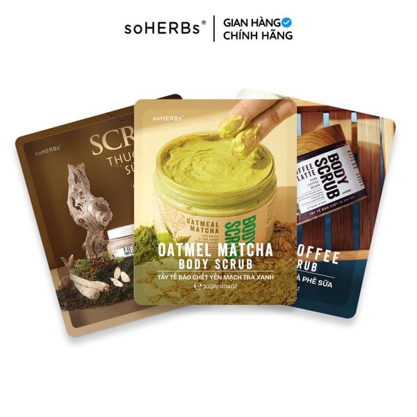 [QUÀ TẶNG KHÔNG BÁN] 1 Gói Scrub Tẩy Tế Bào Da 30gr SoHerbs  - Giúp Làm Sạch Hiệu Quả 