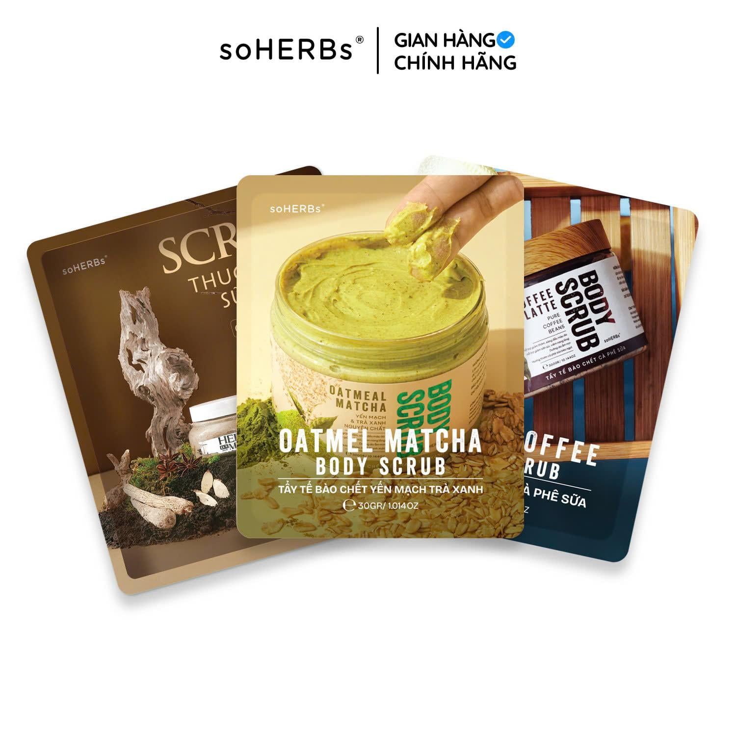  [QUÀ TẶNG KHÔNG BÁN] 1 Gói Scrub Tẩy Tế Bào Da 30gr SoHerbs  - Giúp Làm Sạch Hiệu Quả 