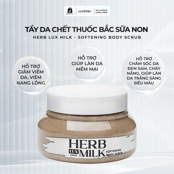  Tẩy Tế Bào Chết Sữa Non LUX 220g [Tặng 1 Ủ Trắng LUX] - Hỗ Trợ Dưỡng Trắng Da Dưỡng Body 