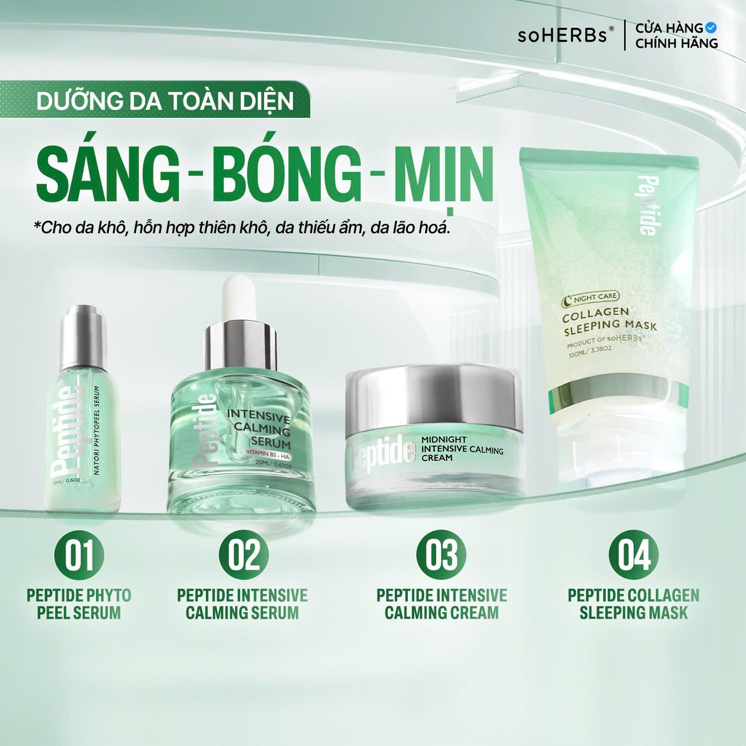  Combo Căng Bóng : Xịt Dưỡng 100ml + Serum Peel 15ml + Serum HAB5 20ML+ Kem Dưỡng Chuyên Sâu + Mặt Nạ Ngủ Collagen 100ml - Hỗ Trợ Cấp Ẩm , Căng Bóng, Dưỡng Sáng, Giúp Da Đều Màu Và Cải Thiện Lỗ Chân Lông Skincare - Nữ, Women 