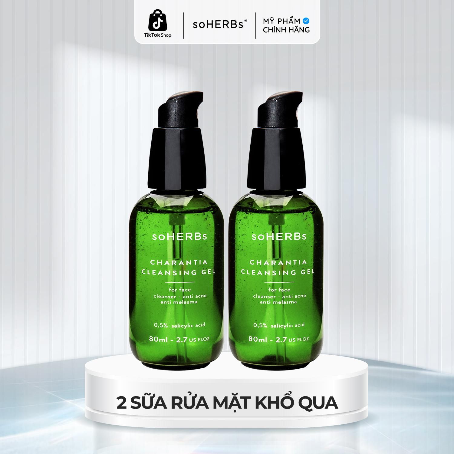  Sữa Rửa Mặt Khổ Qua soHERBs 80ml Dành Cho Da Dầu Mụn, Dịu Nhẹ Giúp Giảm Viêm Giảm Mụn SkinCare Chăm Sóc Da Women 