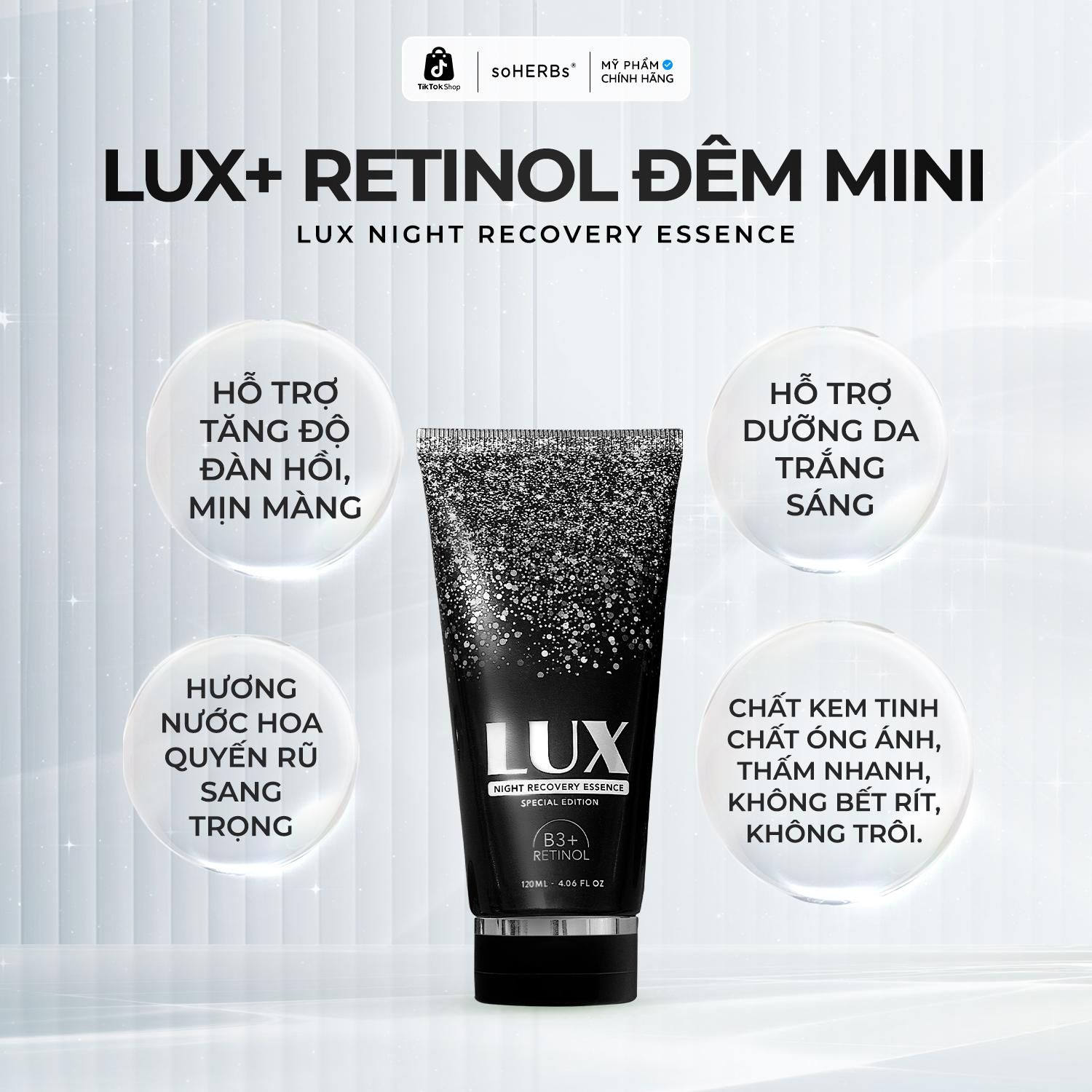  Combo Sữa Tắm LUX 250ml + Kem LUX Tinh Chất Ngày 280ml [Quà Tặng: 1 Combo Gội Xả Cao Thảo Dược Mini + 1 Bông Tắm + 1 Scrub] Hỗ Trợ Giảm Mụn Lưng, Dưỡng Sáng Da Đều Màu 