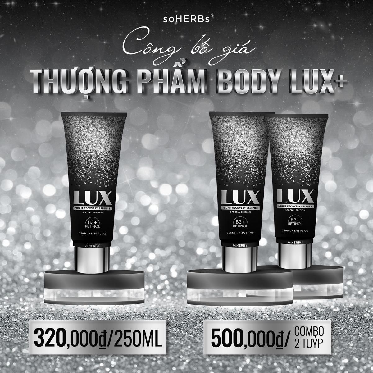 Kem Dưỡng Body LUX + Retinol soHERBs Đêm Tuýp 250ml [Quà Tặng: 1 Gói Scrub] Women Nữ Hỗ Trợ Dưỡng Da Mềm Mịn Làm Đều Màu Da Dưỡng Sáng Da Skincare 