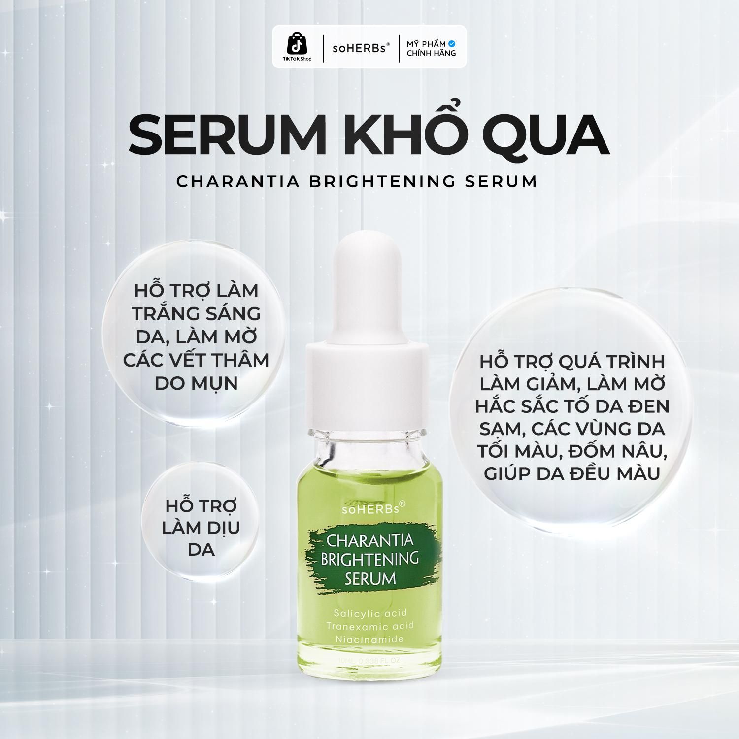  soHERBs - Combo Cao Khổ Qua + Sữa Rửa Mặt Khổ Qua + Serum Khổ Qua - Tặng Kèm 1 Tẩy Trang 100ml Skincare 