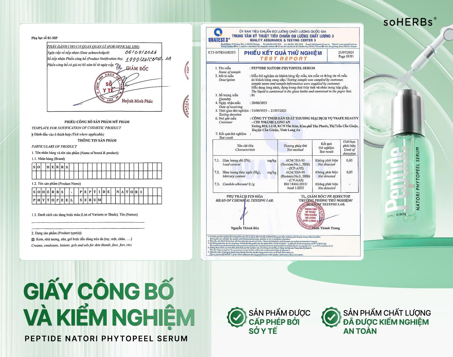  Tinh Chất Peel Da Sinh Học Dịu Nhẹ PEPTIDE NATORI PHYTOPEEL SERUM 15ml Skincare Women Làm Đẹp Da 