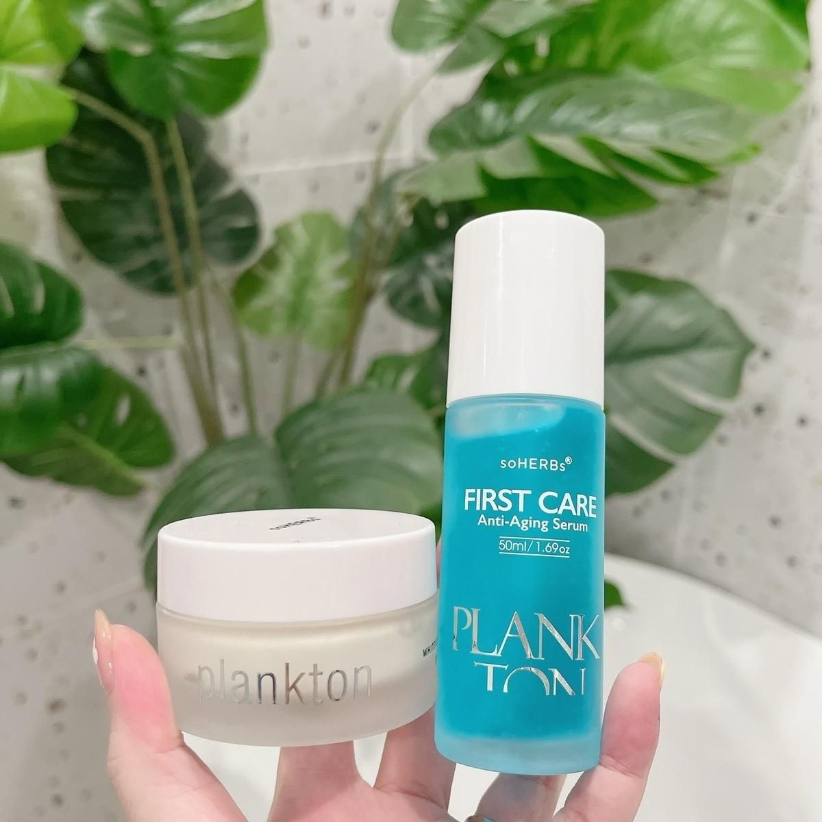  Combo Cream + Serum PLANKTON FIRST CARE Anti-Aging Hỗ Trợ Dưỡng Da - Có quà tặng Skincare Làm Đẹp Da 