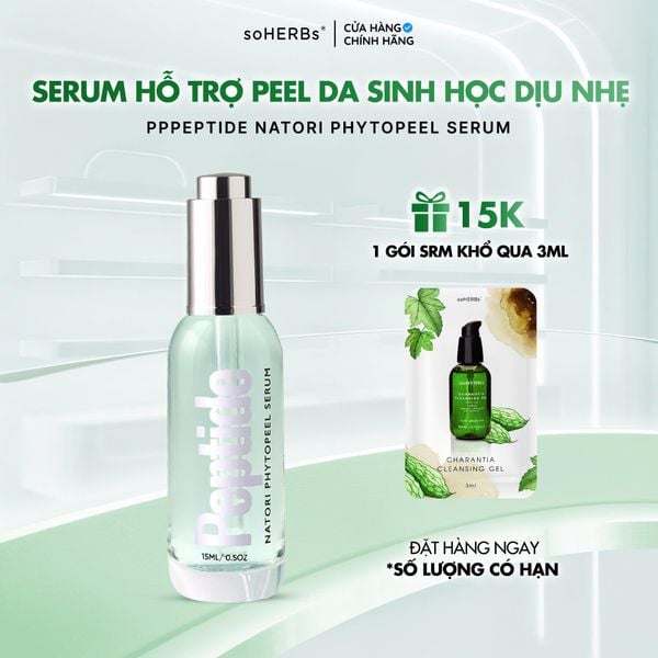  Tinh Chất Peel Da Sinh Học Dịu Nhẹ PEPTIDE NATORI PHYTOPEEL SERUM 15ml Skincare Women Làm Đẹp Da 