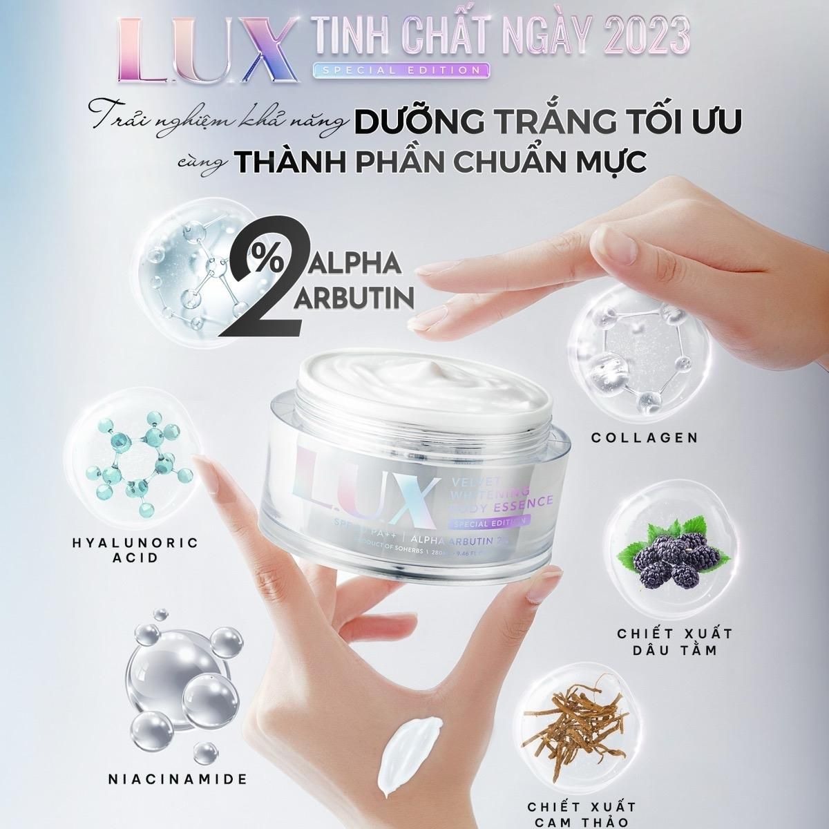  Kem LUX Tinh Chất Ngày soHERBs 2023 Hũ 280ml [Quà Tặng: 1 Gói Scrub Bất Kì] Hỗ Trợ Dưỡng Sáng Chăm Sóc Da Nữ 
