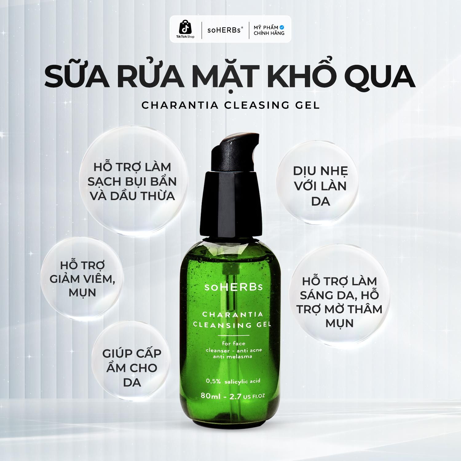  soHERBs - Combo Cao Khổ Qua + Sữa Rửa Mặt Khổ Qua - Tặng 1 Tuýp Sữa Rửa Mặt 