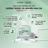  Tinh Chất Hỗ Trợ Dưỡng Trắng Da PEPTIDE WHITENING SERUM 20ML Giúp Cấp Ẩm, Hỗ Trợ Cải Thiện Làn Da Tươi Sáng - Tặng Kèm 1 Gói Sữa Rửa Mặt Qua Dưỡng Ẩm Da Skincare Nữ 