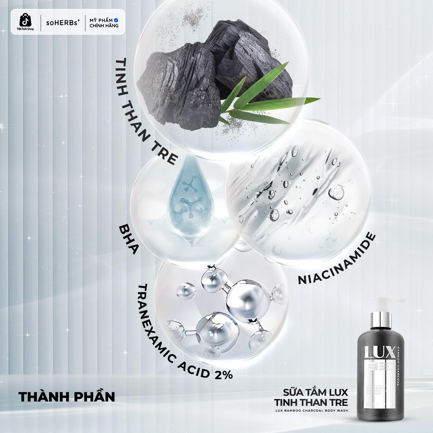  Combo Sữa Tắm LUX 250ml + Kem LUX Tinh Chất Ngày 280ml [Quà Tặng: 1 Combo Gội Xả Cao Thảo Dược Mini + 1 Bông Tắm + 1 Scrub] Hỗ Trợ Giảm Mụn Lưng, Dưỡng Sáng Da Đều Màu 