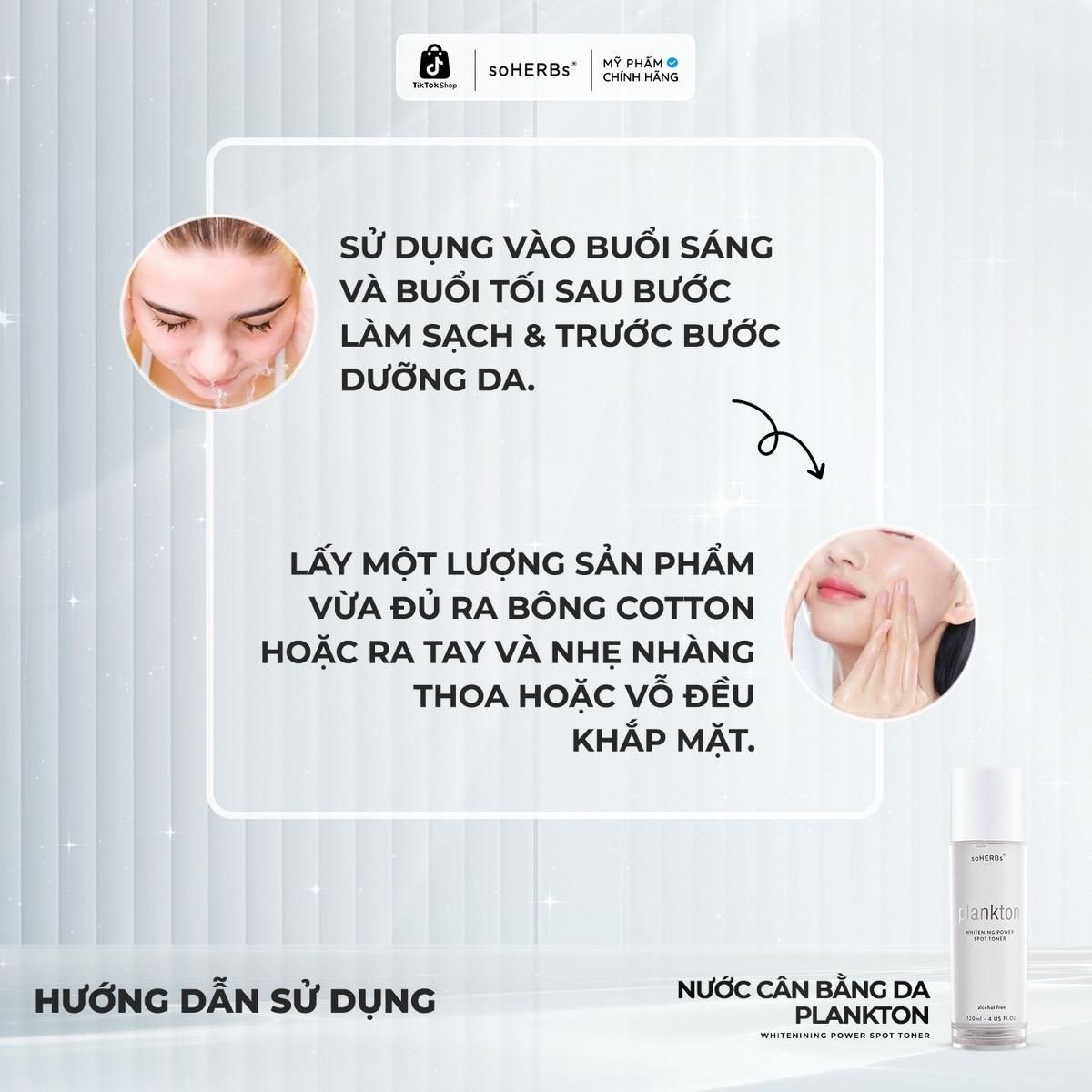  soHERBs- Nước Cân Bằng Plankton - Tặng 1 Gói Sữa Rửa Mặt Khổ Qua Toner 