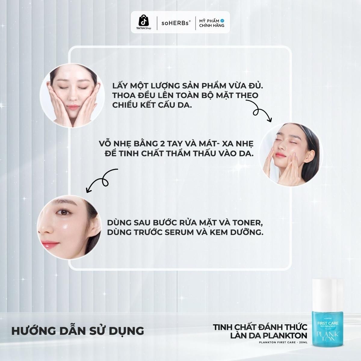  Serum PLANKTON FIRST CARE Anti-Aging Hỗ Trợ Dưỡng Da 20ml/50ml - Tặng Sữa Rửa Mặt Khổ Qua Nữ Skincare 
