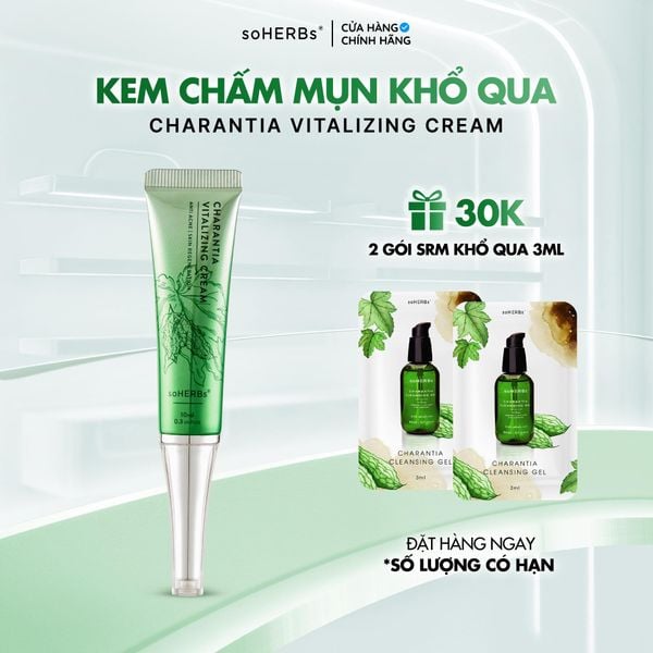  soHERBs - Cao Khổ Qua - Tặng Sữa Rửa Mặt Khổ Qua 