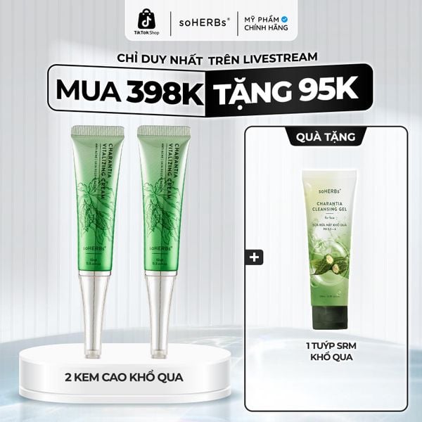  soHERBs - Cao Khổ Qua - Tặng Sữa Rửa Mặt Khổ Qua 