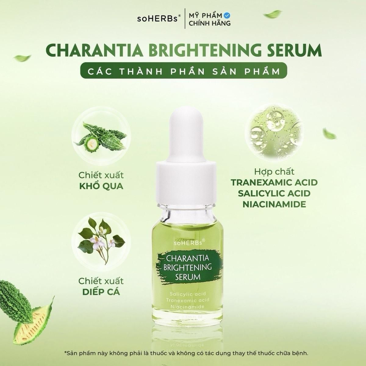  Serum Khổ Qua soHERBs - Tặng Sữa Rửa Mặt Khổ Qua - Hỗ Trợ Dưỡng Sáng Và Làm Mờ Thâm Hiệu Qủa, Dưỡng Da Đều Màu Dịu Da Nữ Skincare 