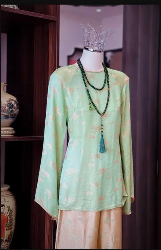 Bộ Pháp Phục Xanh Ánh Kim
