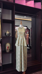Bộ yếm hai dây xanh