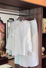 Pháp Phục Trắng Nút Trường Thọ