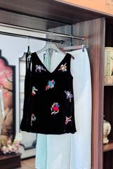 Áo Nhung Thêu Họa Tiết