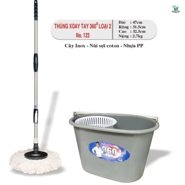  Thùng xoay tay 360 loại 2 