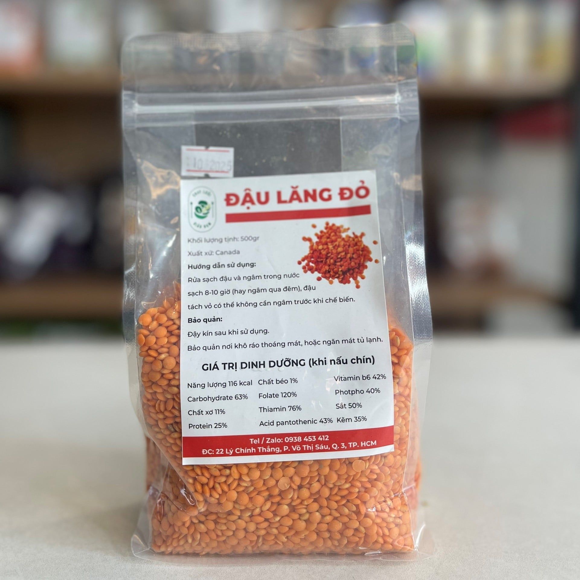  Đậu lăng đỏ Nutstalk túi 500g 