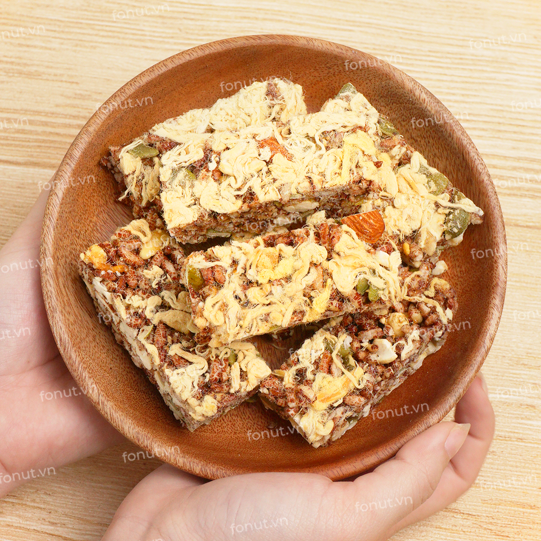  Thanh gạo lứt kẹt hạt- chà bông 500g 