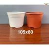  Chậu hoa Ø105 x  80 PP Sữa 