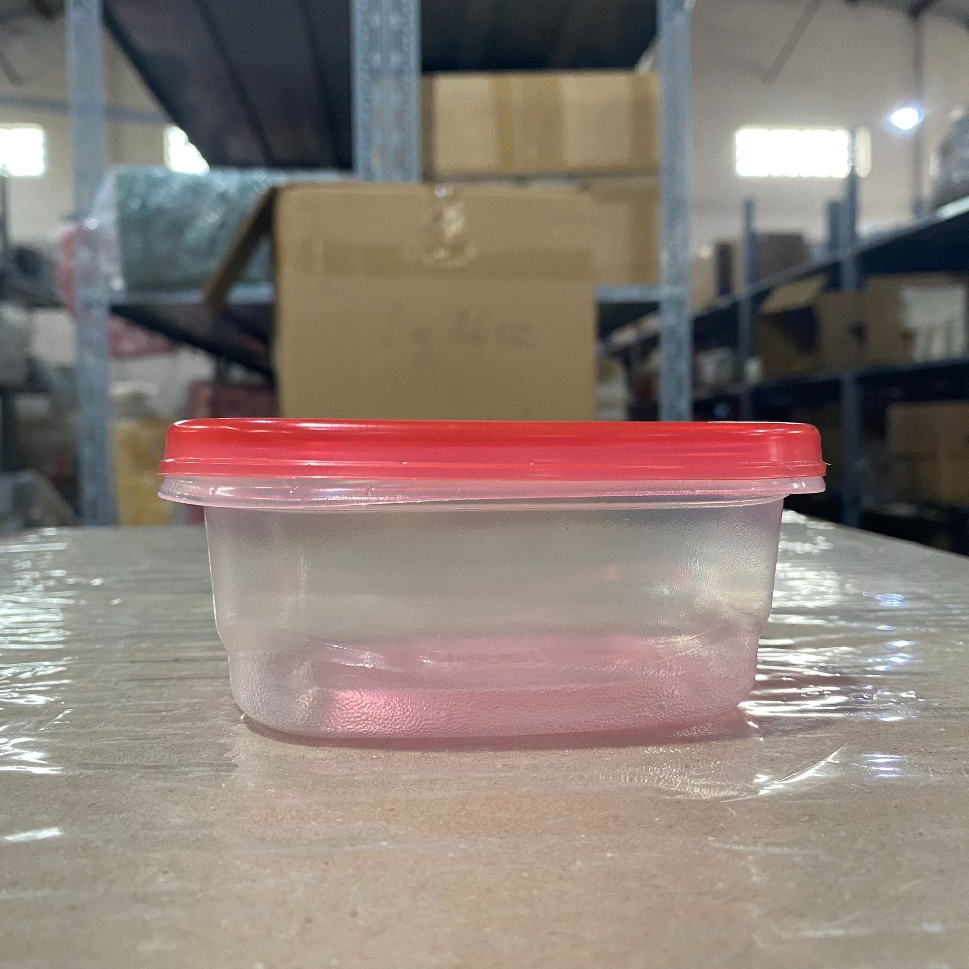  Hộp 9OZ (266ml) PP Trong + Nắp PP Đỏ 