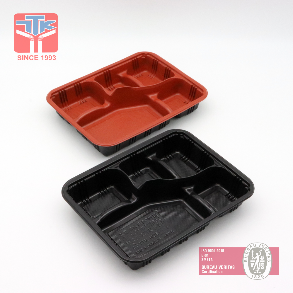  Khay HC5 PP Đỏ Đen (5 ngăn) 