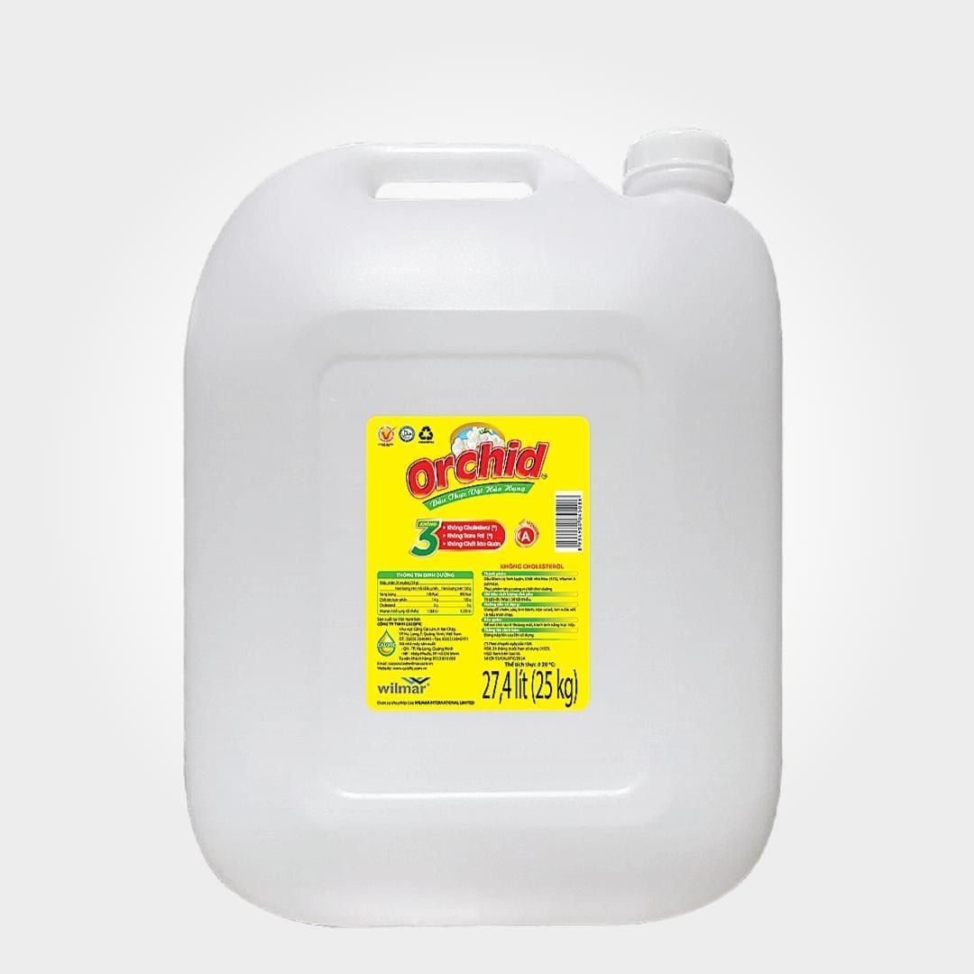  Dầu Thực Vật Orchid 25Kg Hảo Hạng Dùng Cho Món Ăn Chay Ngon 