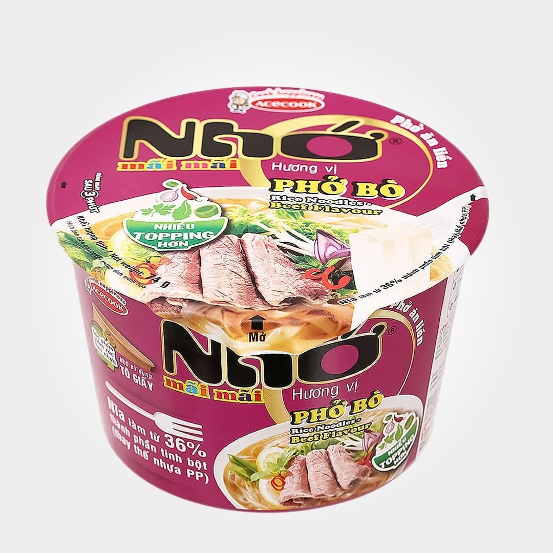  Thùng 12 Tô Mì Nhớ Hủ Tiếu Nam Vang Miến Sườn Phở Bò Đậm Vị 