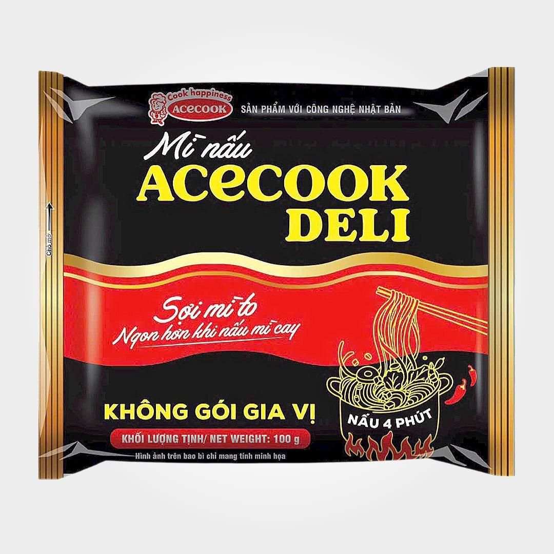  Mì Nấu Acecook Deli 100g Sợi To Không Gia Vị Tiện Dùng 