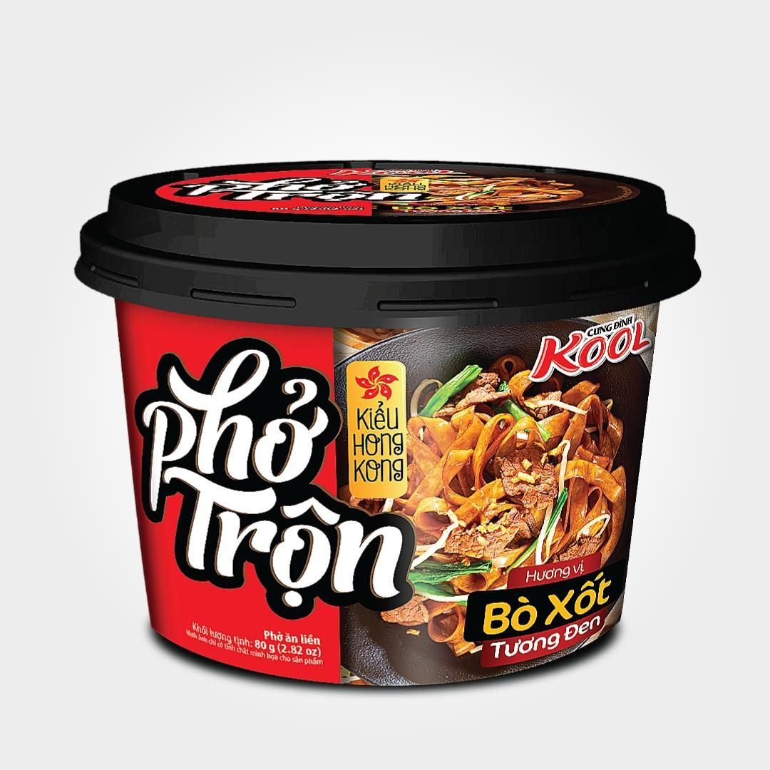  Tô Phở Trộn Kcool Bò Xốt Tương Đen 80g Ăn Liền Đậm Đà 