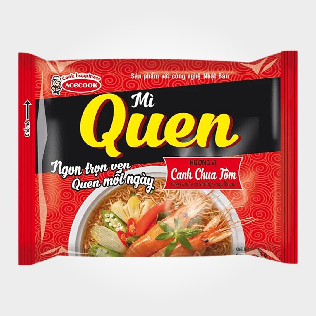 Mì Queen Thùng 65g Vị Canh Chua Gà Lá Chanh Bò Sa Tế Ngon 