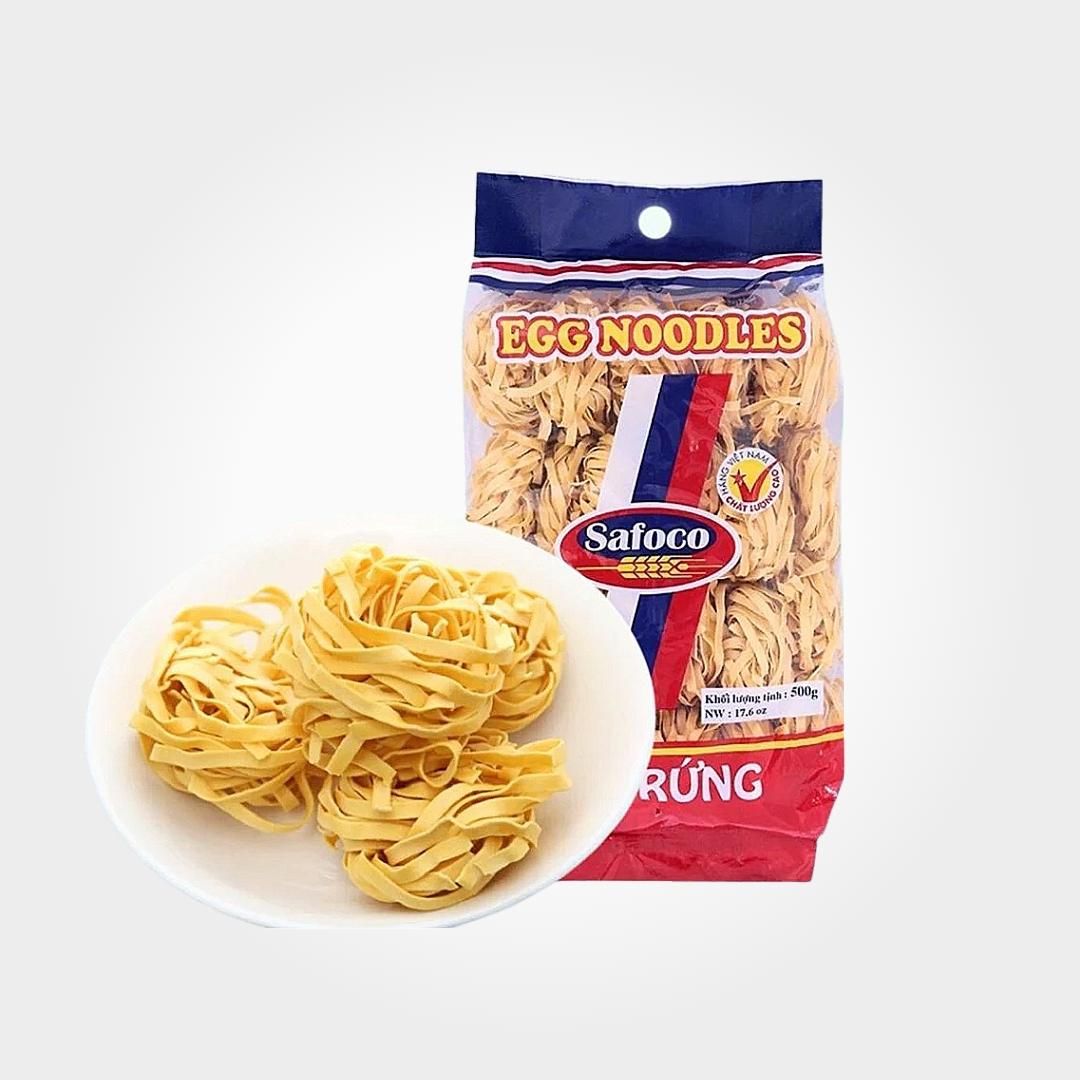  Mì Trứng Safoco Sợi To 500g Dai Ngon Nấu Xào Tiện Dụng 