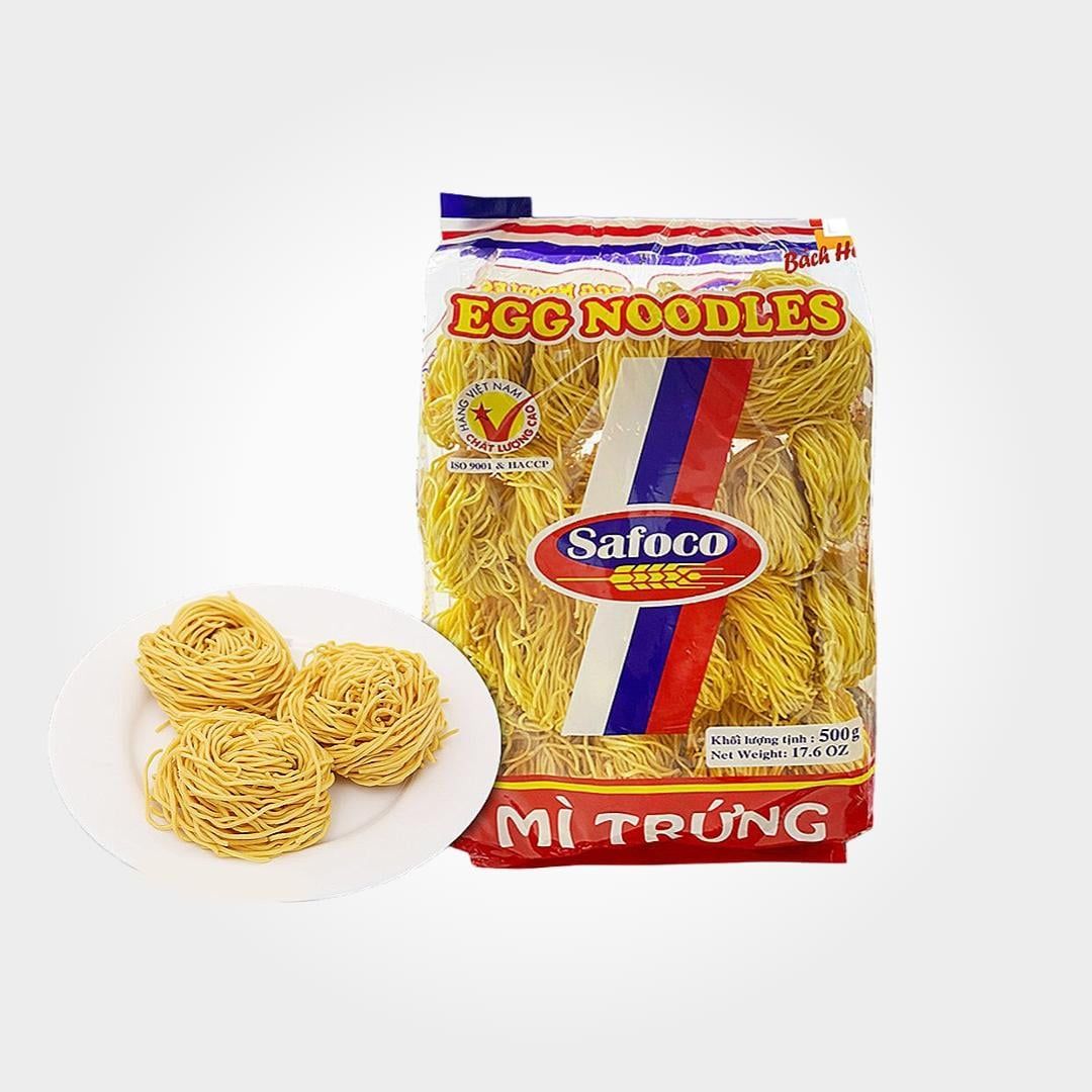  Mì Trứng Safoco Sợi Nhỏ 500g Dai Ngon Dùng Hàng Ngày 