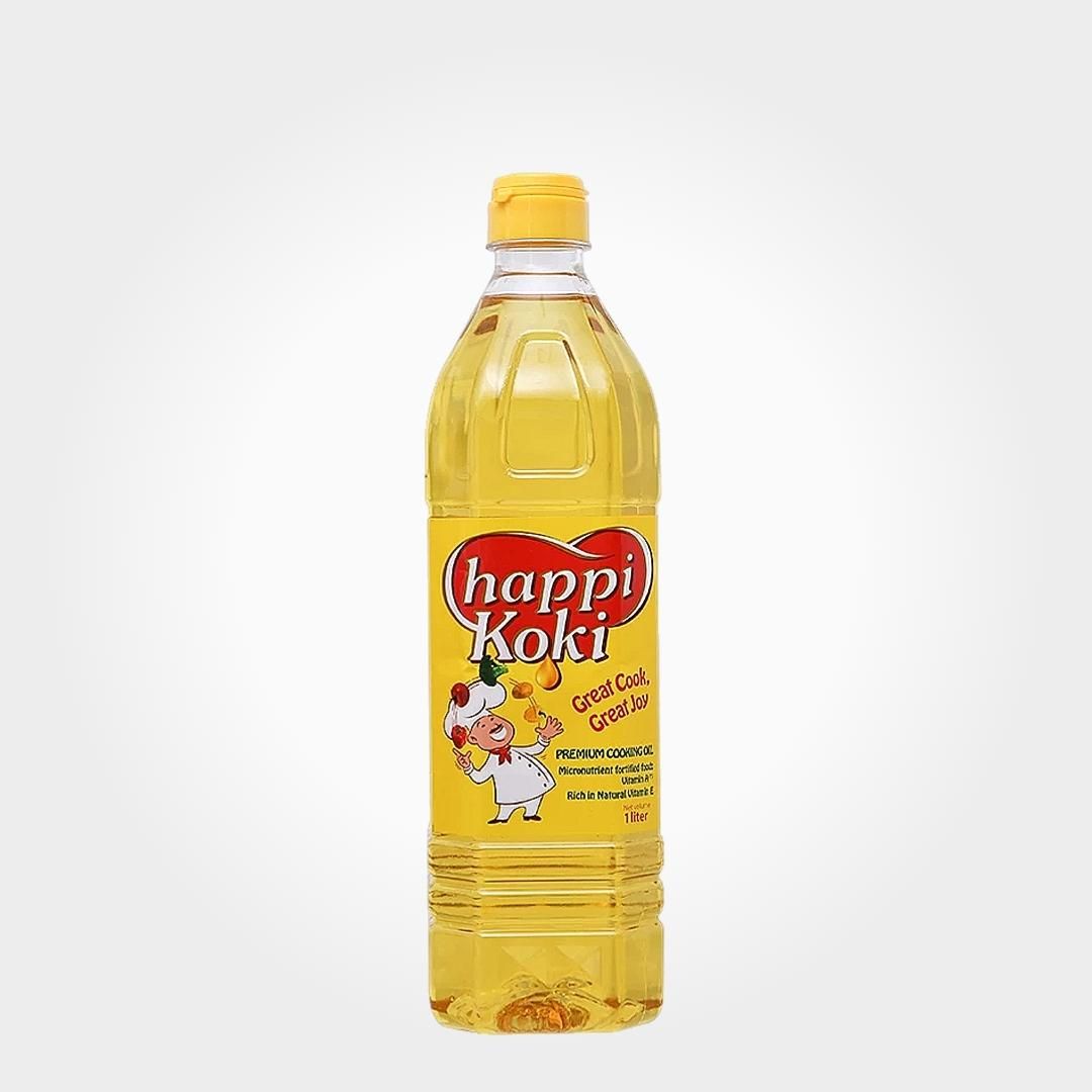  Chai Dầu Ăn Happi Koki 1 Lít Không Chứa Cholesterol Chính Hãng 