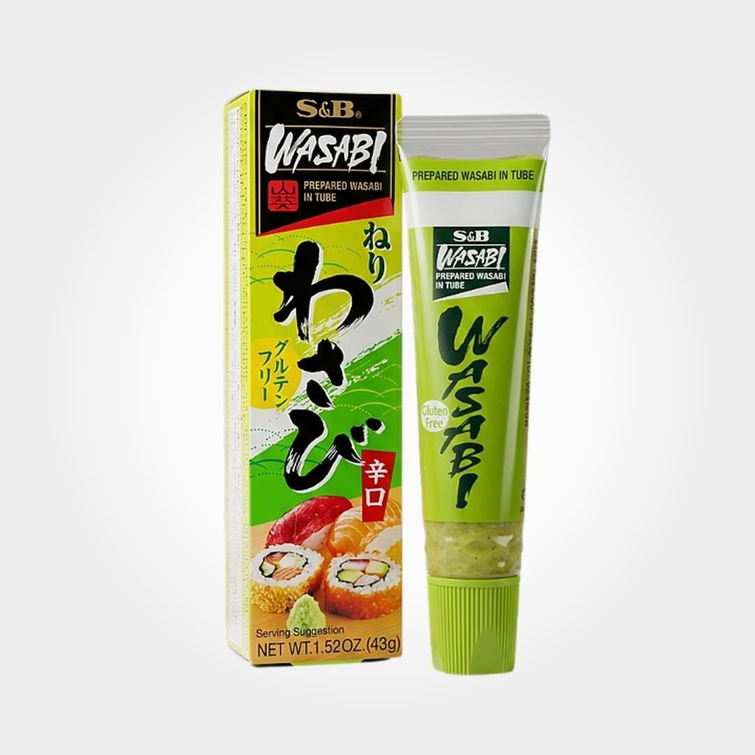  Mù Tạt Wasabi S&B Tuýp 43g Cay Nồng Chuyên Chấm Sushi 