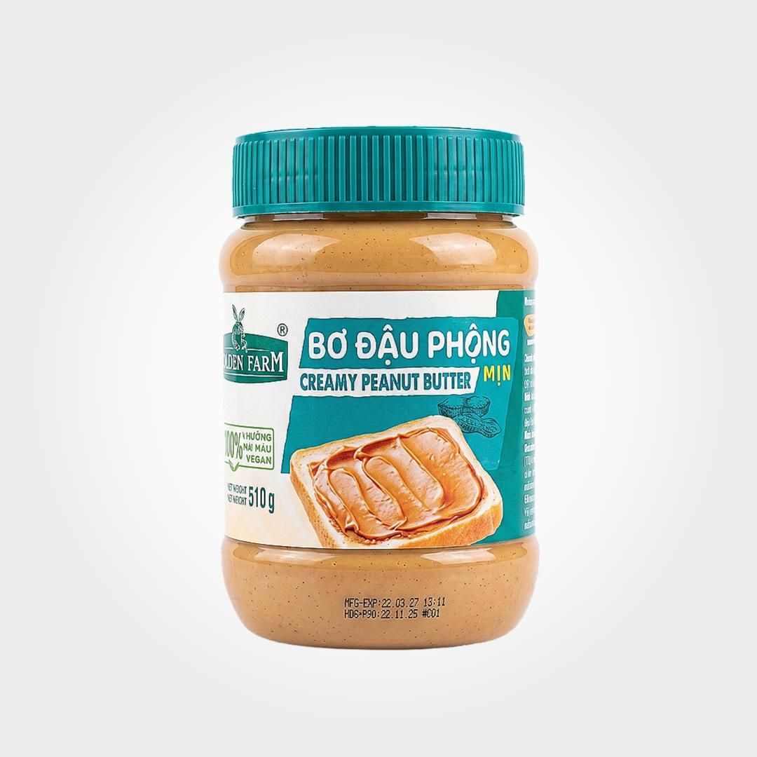  Bơ Đậu Phộng Golden Farm Hộp 510g Nguyên Chất Ăn Sáng Ngon 