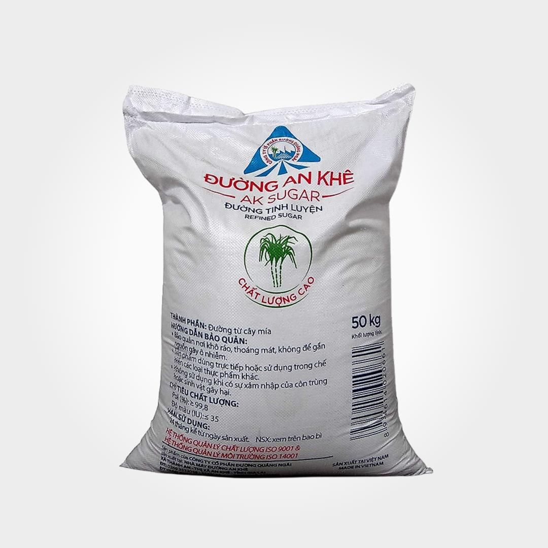  Đường Trắng Tinh Luyện An Khê Bao 50kg Làm Bánh Pha Chế 