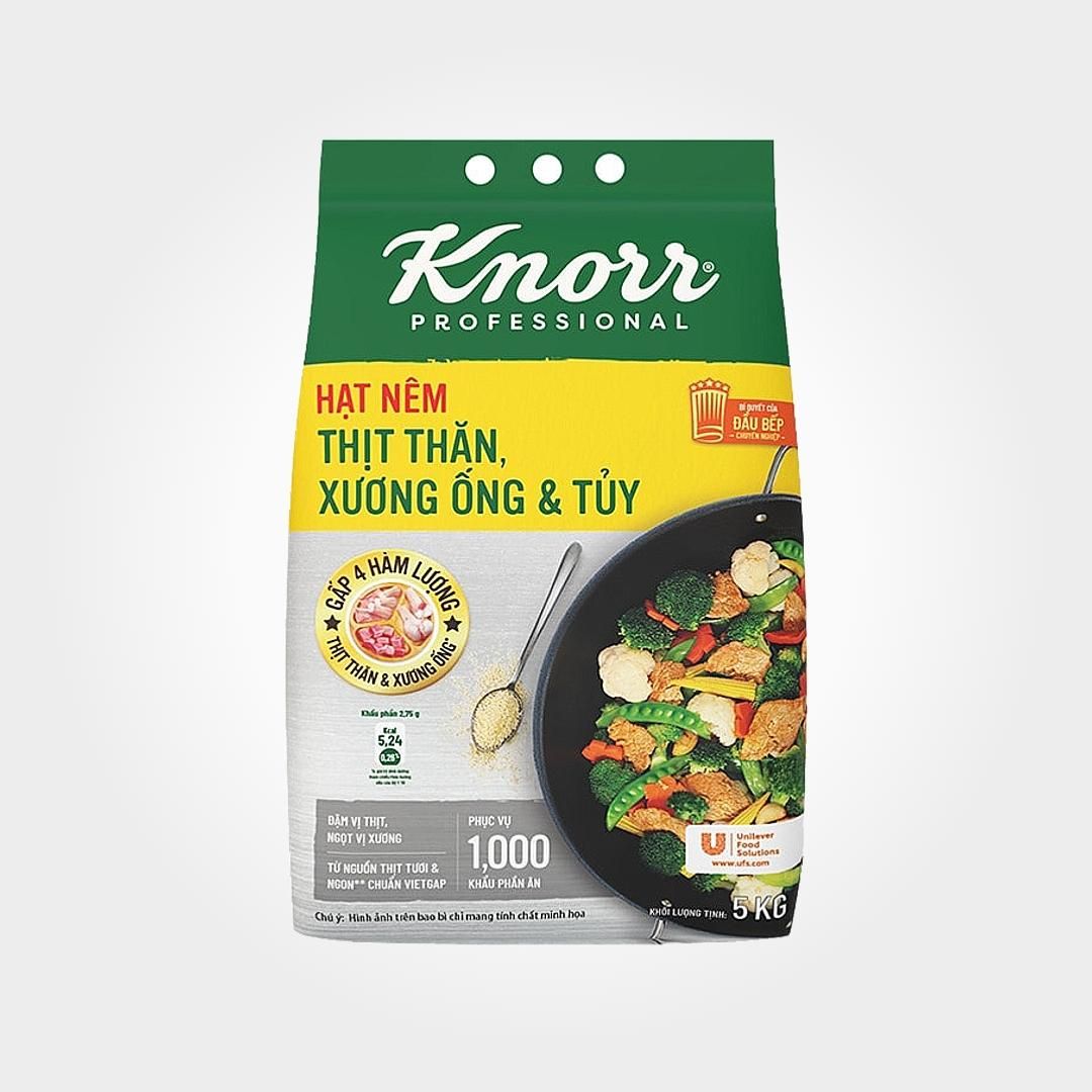  Hạt Nêm Knorr 5kg Ngọt Vị Thịt Chuyên Cho Quán Nhà Hàng 