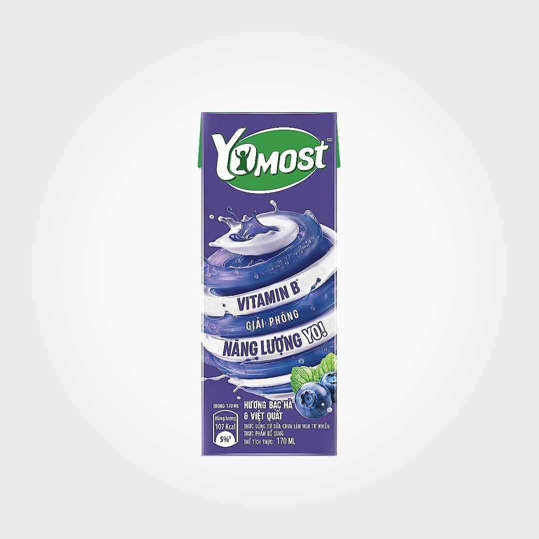  Sữa Chua Uống Yomost Gói 200ml Vị Cam Dâu Trái Cây Ngon 